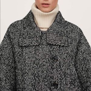 Mango funnel Neck coat